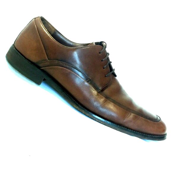 Johnston & Murphy Shoes Leather Bench-Made Square Apron Brown 11 Men Lace - Picture 6 of 12